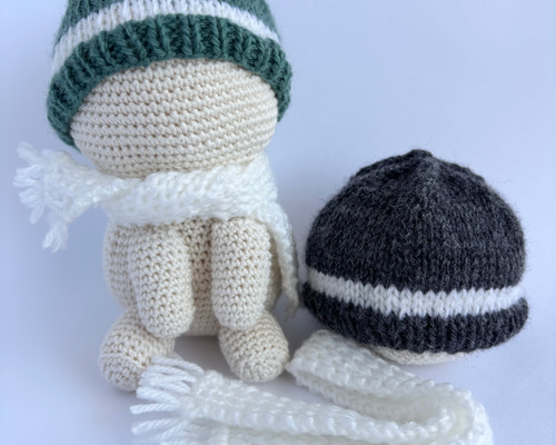 ぬい服 ニット帽 マフラー セット 10～15cm ぬいぐるみ 着せ替え服