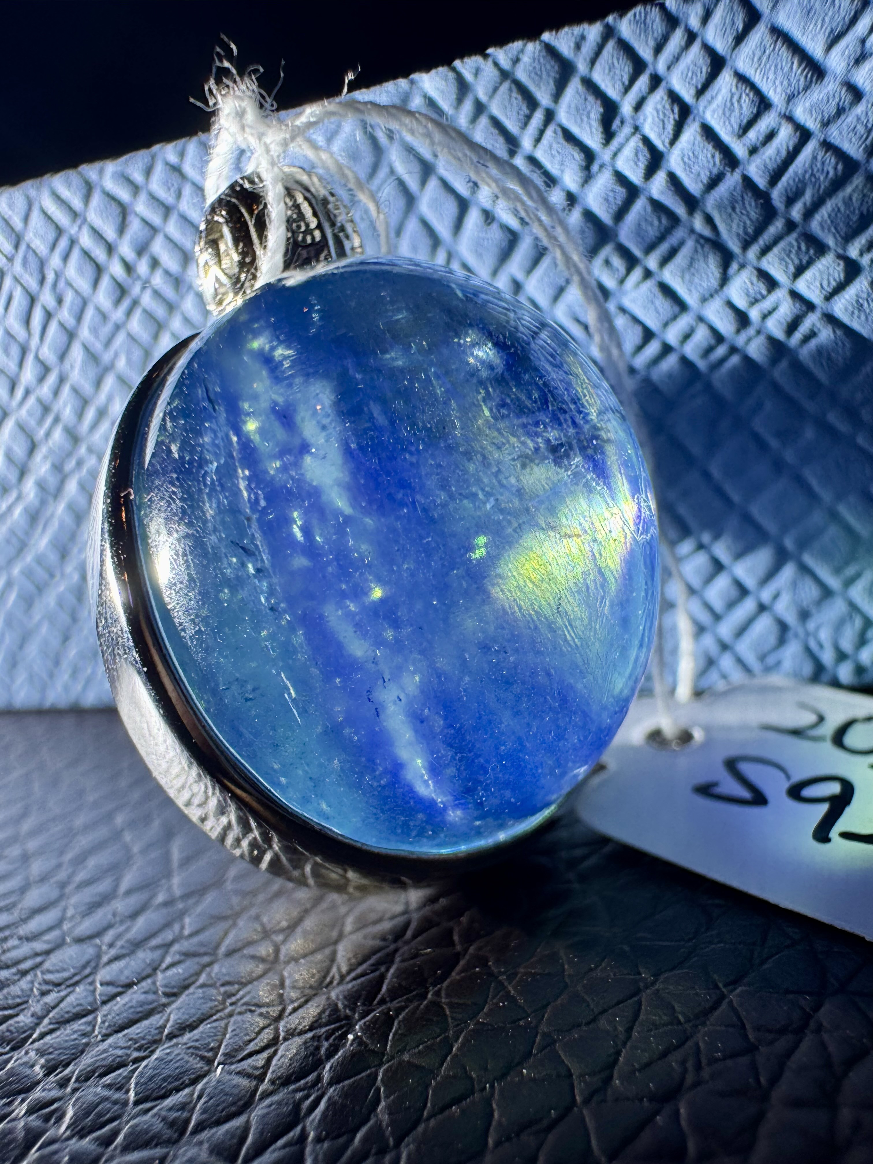 高品質　ディープアクアマリン　ペンダントトップ　金具はシルバーS925