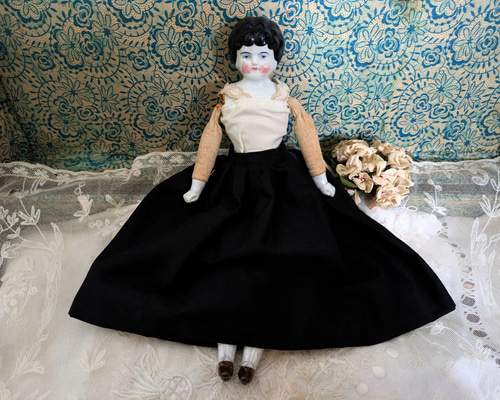 ドイツ 19世紀末 チャイナヘッドポーセリンドール 29cm その他人形 Mon