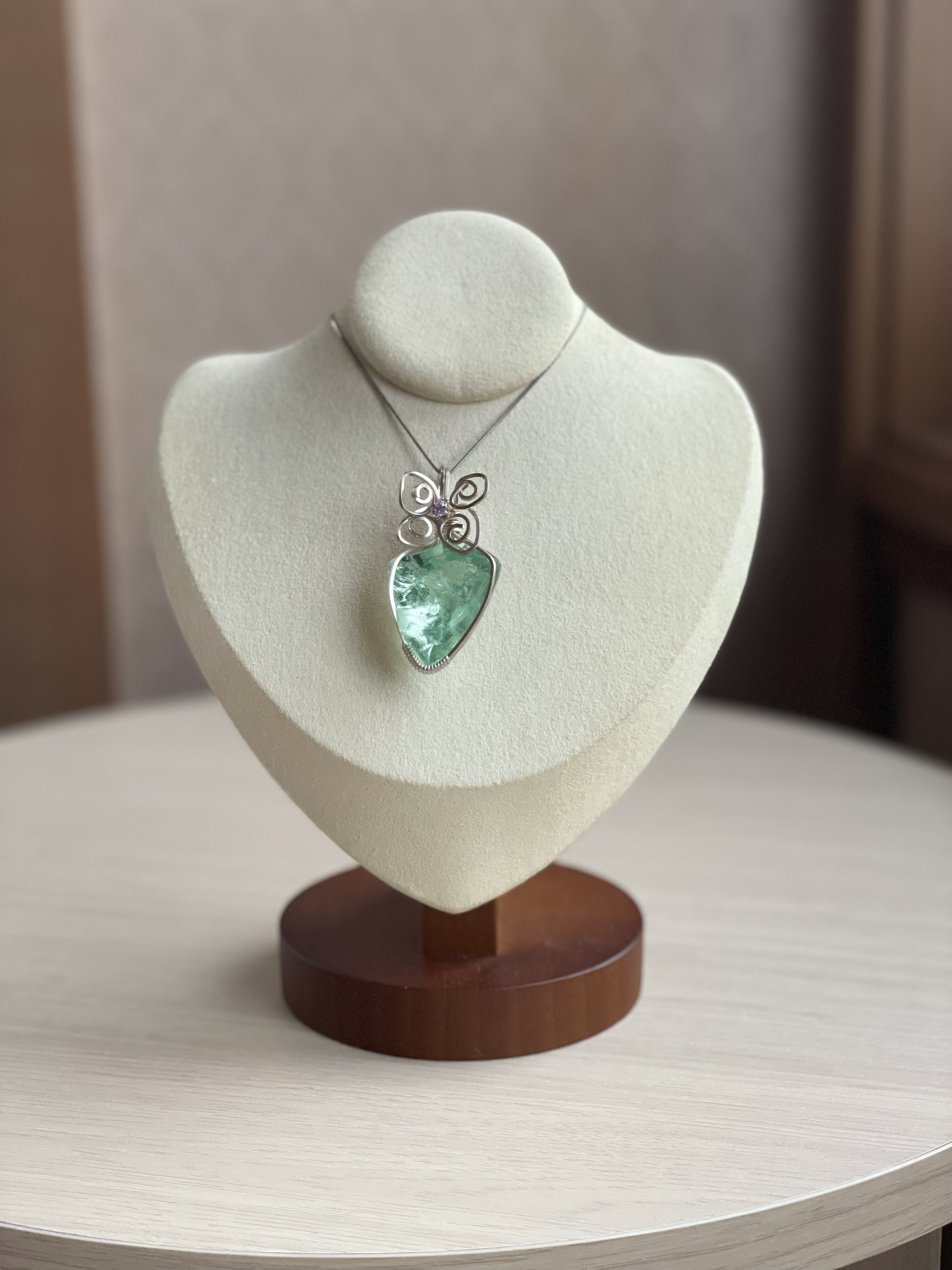 アンダラクリスタル✨レムリアンミント〜アルゲンティウムシルバー935・ペンダントトップ