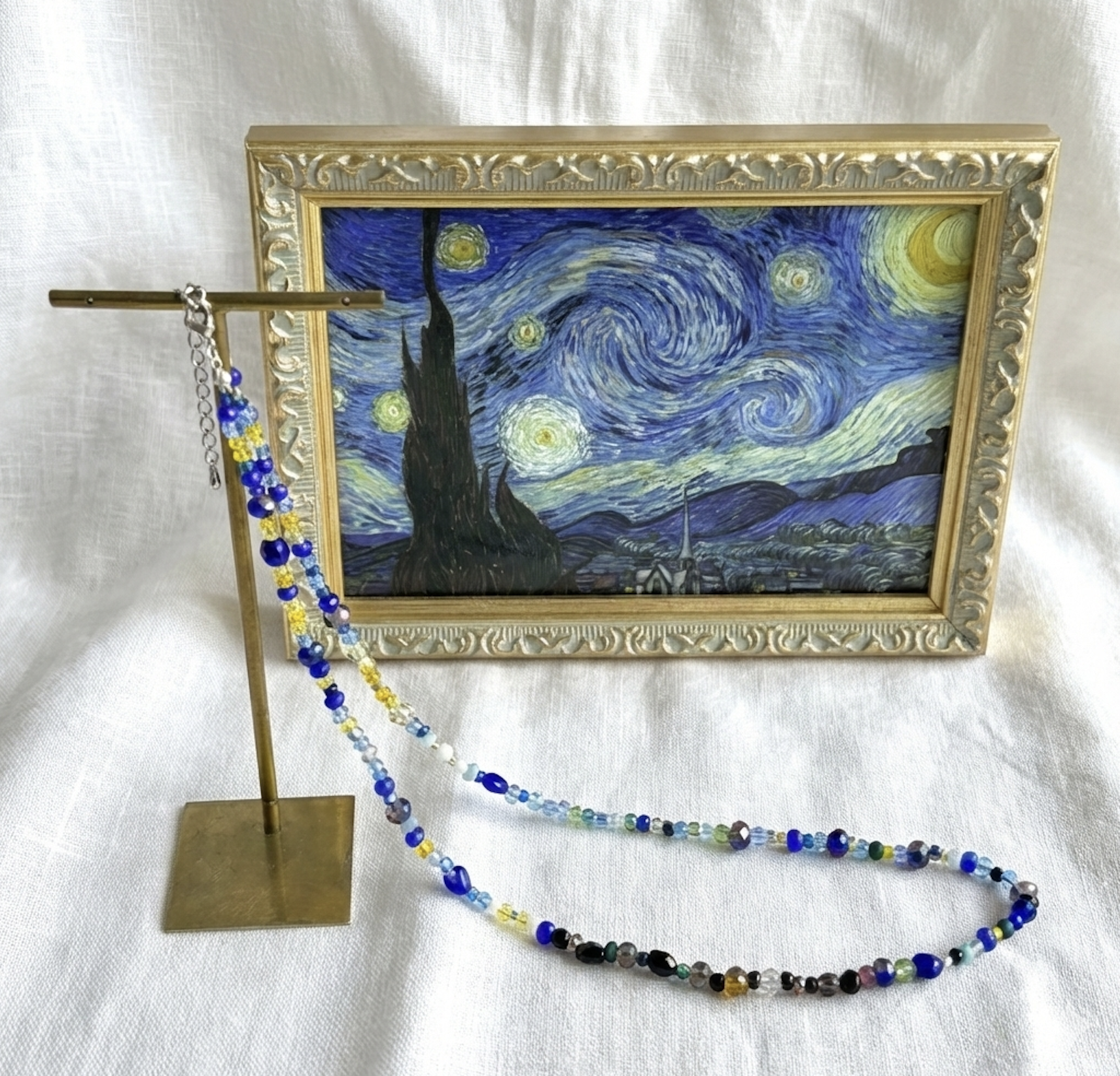【身にまとう美術館】星月夜・ネックレス -Van Gogh's Starry Night-