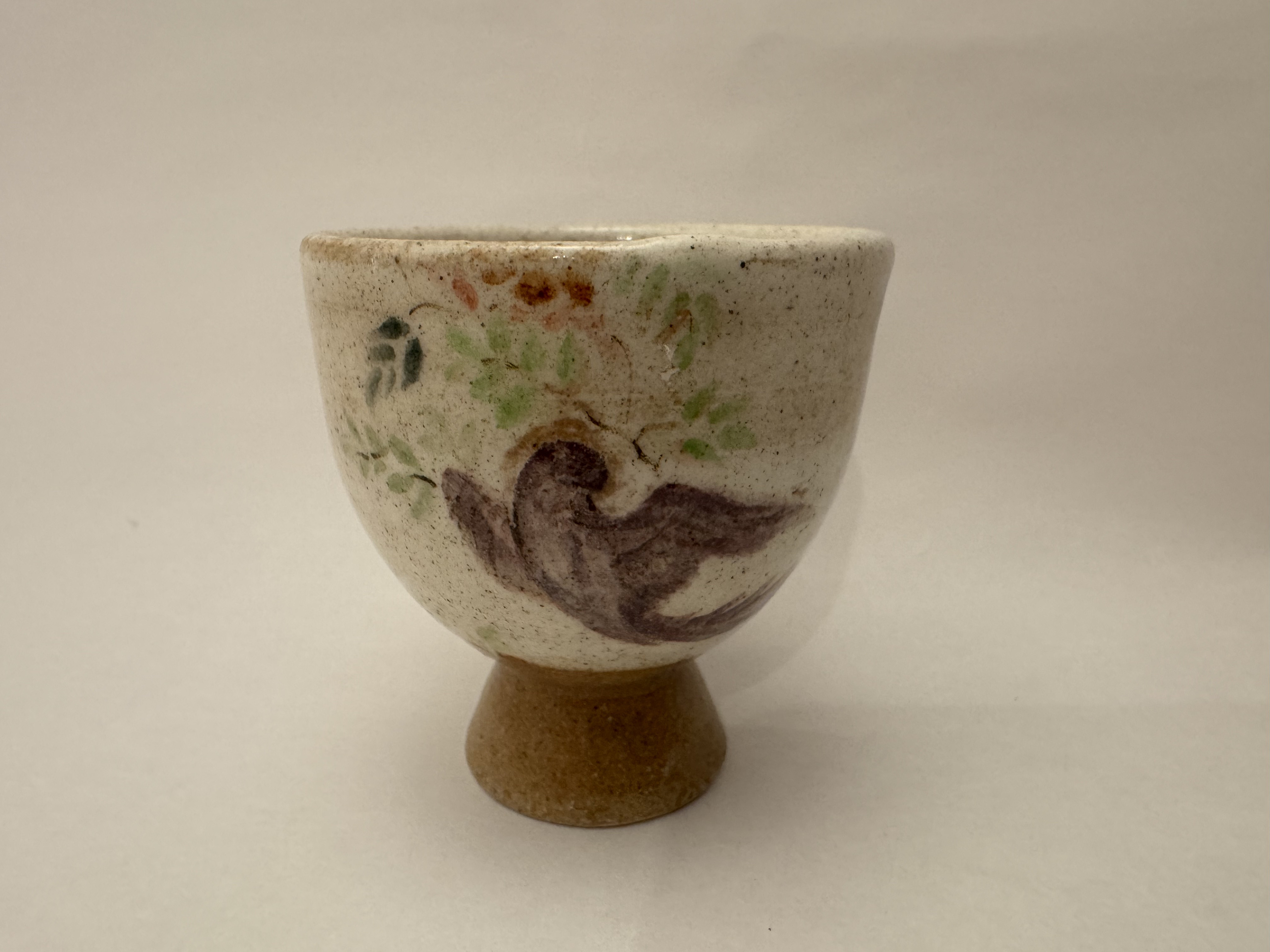 赤膚焼　ぐい飲み【正倉院】（奈良絵）