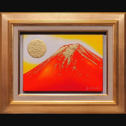 新絵具U35使用○厚塗り『黄色い花』○がんどうあつし肉筆絵画F6UV