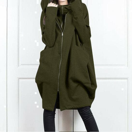 大きいサイズ　レディース　秋冬　フード付き　コート　アウター 新品　パーカーa