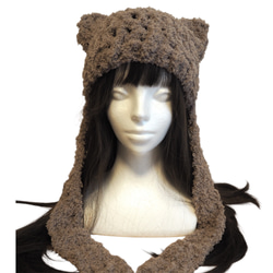 猫耳ニット帽 猫耳帽子 ニット帽 ボンネット グランジ サブカル y2k