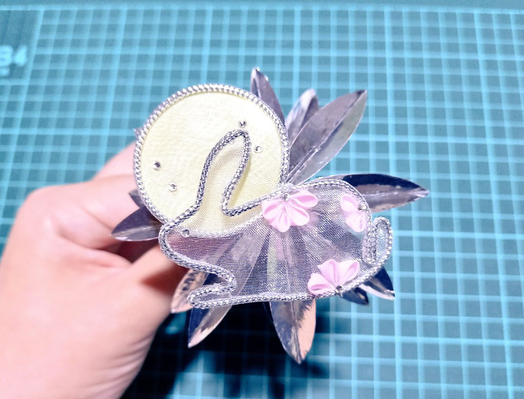 ススキのかんざし　お月見うさぎ付き　舞妓さんと同じ　中サイズ