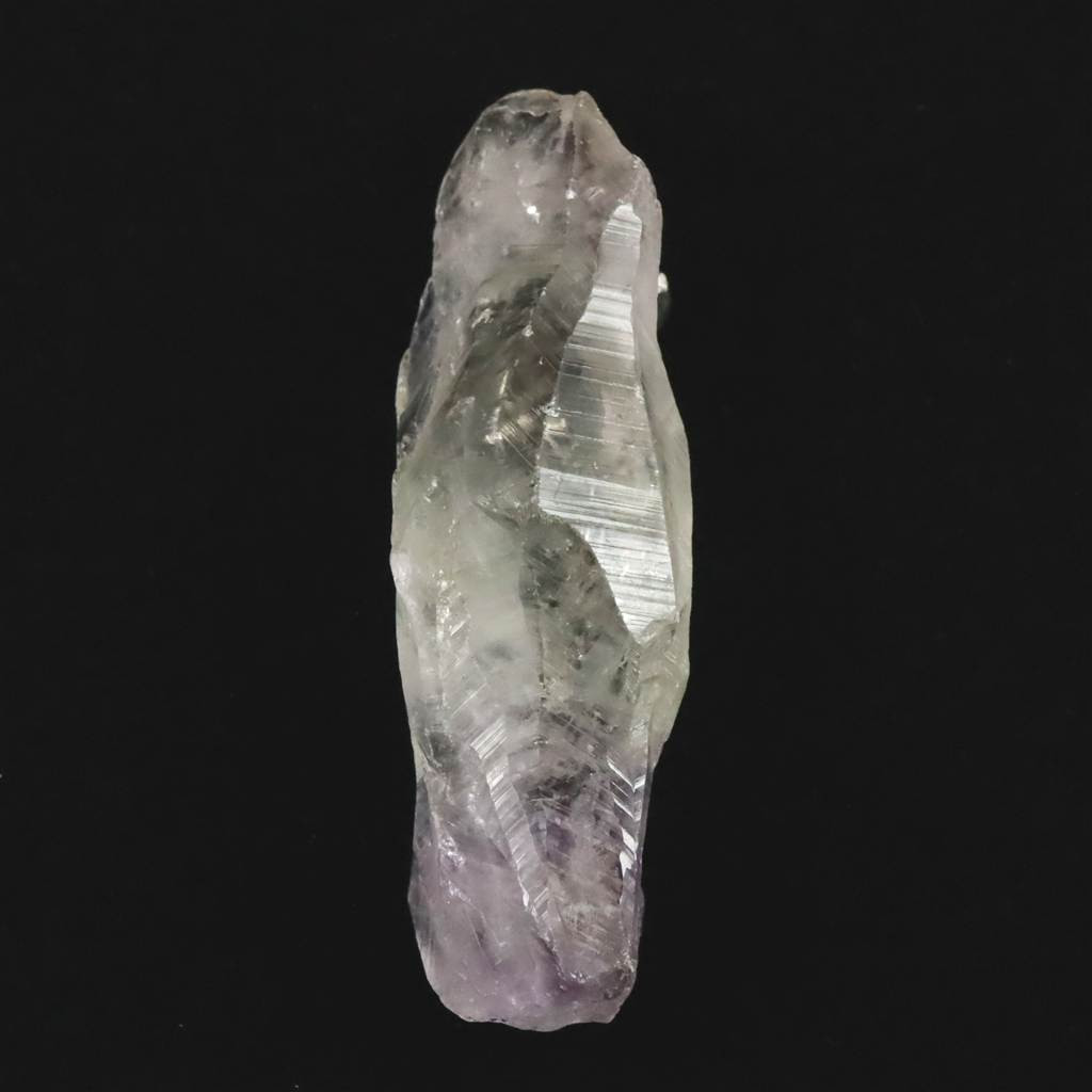 中国雲南省産 プラシオライト x アメジスト　バイカラークォーツ　原石 25.4g #33753