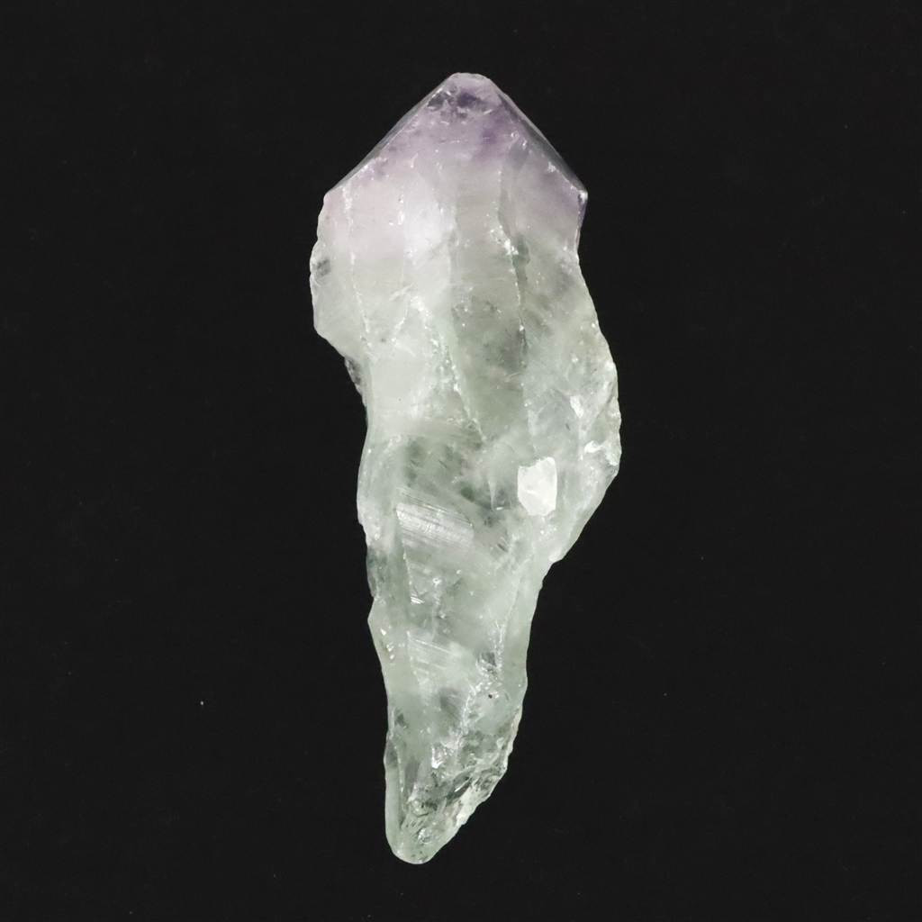 中国雲南省産 プラシオライト x アメジスト　バイカラークォーツ　原石 43.3g #57266