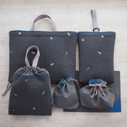 受注制作】防災頭巾カバー 背もたれ シマエナガ 防災頭巾カバー