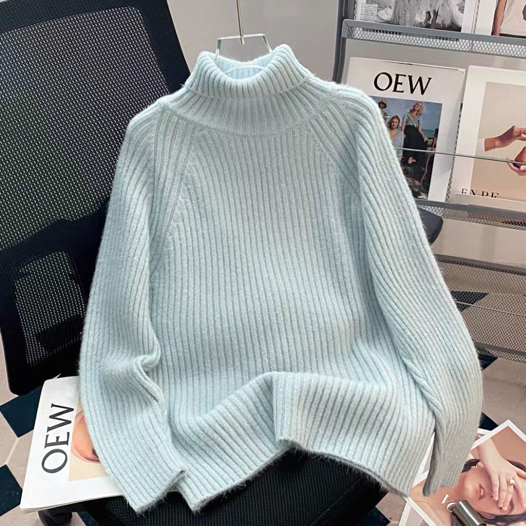 大人が着たいお洒落なセーター、ニットセーター、手編み毛糸厚模様 秋冬限定 厚手