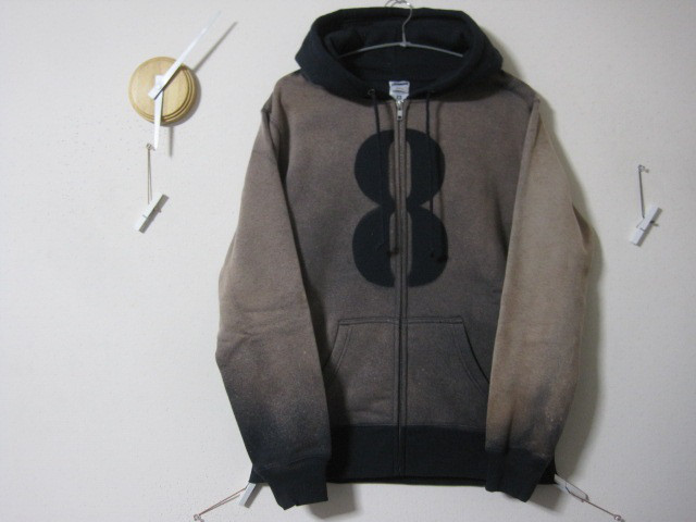 1点 　【極み】　茄子紺風　ラージナンバー【8】ネイビー　厚手/起毛/暖/あったかい/フェード