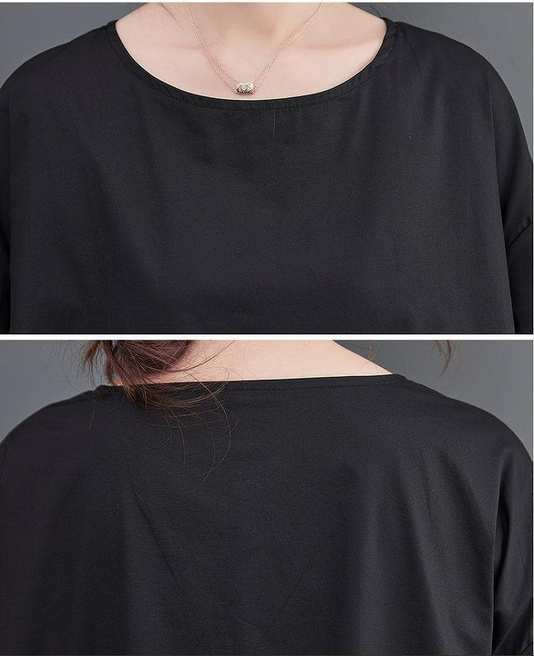 【新品】大きいサイズ黒 花柄 ティアードロングワンピース ゆったり秋冬長袖k