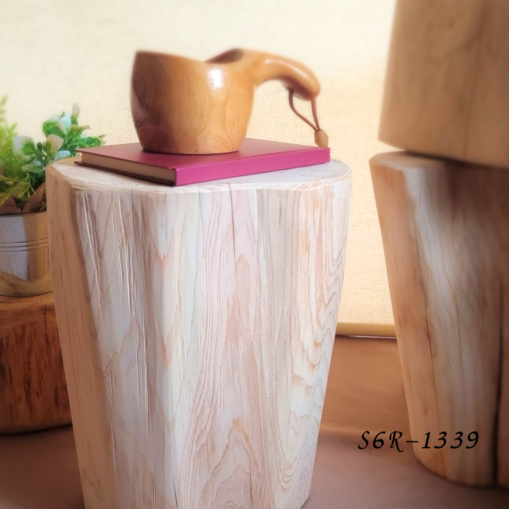 いい香り ナチュラルウッドのテーブル・スツール 無垢無塗装