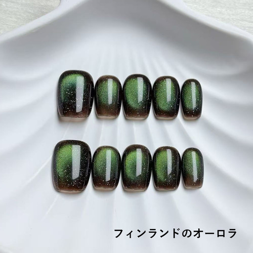春色フェア】ネイルチップ マグネットネイル ショートスクエア ワン