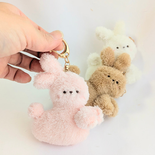 受注制作】ふわふわうさぎちゃんキーホルダー ぬいぐるみ ainote 通販