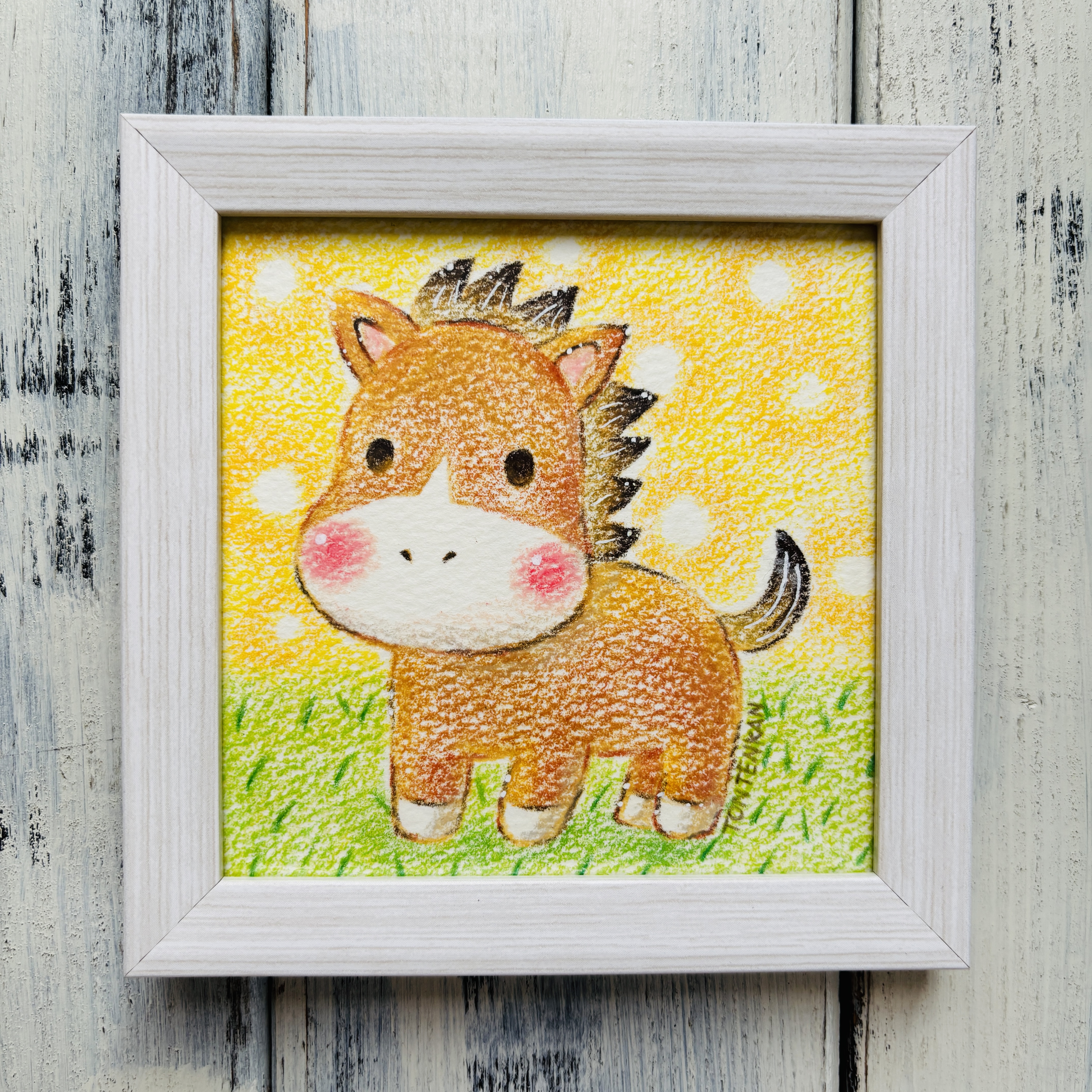 Creema限定お正月2026【原画】ほんわか子馬 no.349