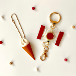 fac0105❁(箱入り)ミニチュア 茶碗&箸セット キーホルダー キーリング