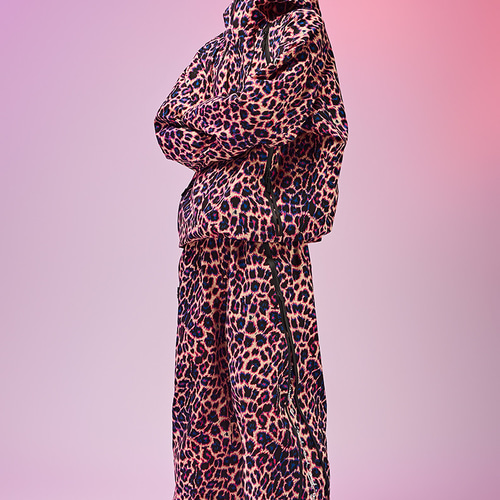 25-26限定 スノボウェア 上下セット ヒョウ柄 黒 撥水 3L メンズ