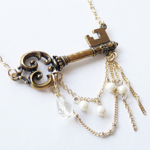 アンティーク 鍵 ネックレス クラッシック ロリータ ネックレス