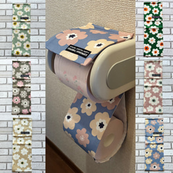 ペーパーホルダーカバー♡ハンドメイド Handmade] Decorate your bathroom with a single 100 yen tenugui