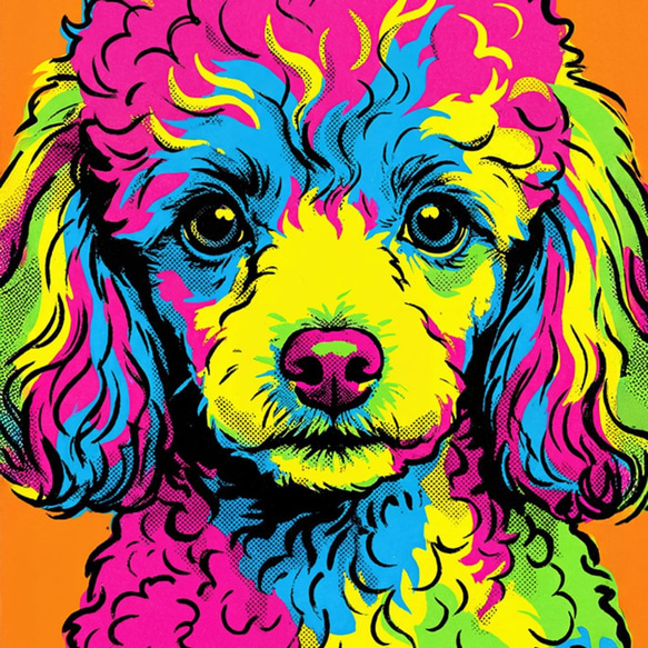 名入れOK【POP ART DOG - トイプードル犬 No.2】見るたびに笑顔に
