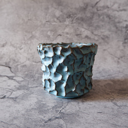 3.5号ヒスイ青鉢352　塊根植物　多肉植物　アガベ　盆栽　植木鉢　作家鉢　鉢皿　沖縄 3枚目の画像