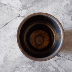 4号燻し金彩鎬鉢359　塊根植物　多肉植物　アガベ　盆栽　植木鉢　作家鉢　鉢皿　沖縄 5枚目の画像