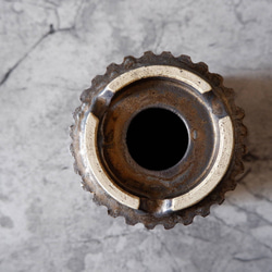 4号燻し金彩鎬鉢359　塊根植物　多肉植物　アガベ　盆栽　植木鉢　作家鉢　鉢皿　沖縄 7枚目の画像