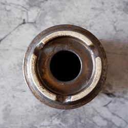 4.5号燻し金彩裂紋鉢361　塊根植物　多肉植物　アガベ　盆栽　植木鉢　作家鉢　鉢皿　沖縄 7枚目の画像