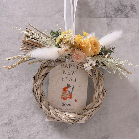 お正月飾り＊ミニしめ縄リース 2026 しめ縄・しめ飾り Agaricco 通販