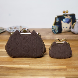 黒猫・アズネコ・ミニがま口ポーチ 14枚目の画像