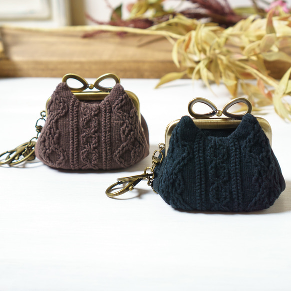 黒猫・アズネコ・ミニがま口ポーチ 11枚目の画像