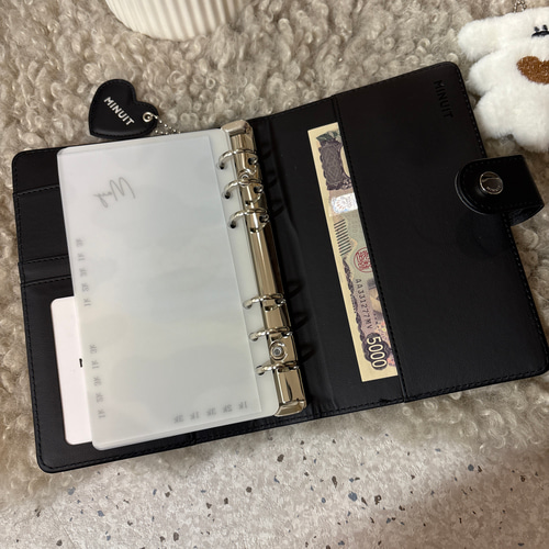 韓国限定＊ミヌイットバインダー/A6サイズ/BLACK/シール帳/予算