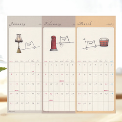 しろねこと昭和レトロなイラスト付きカレンダー2026 カレンダー Aries