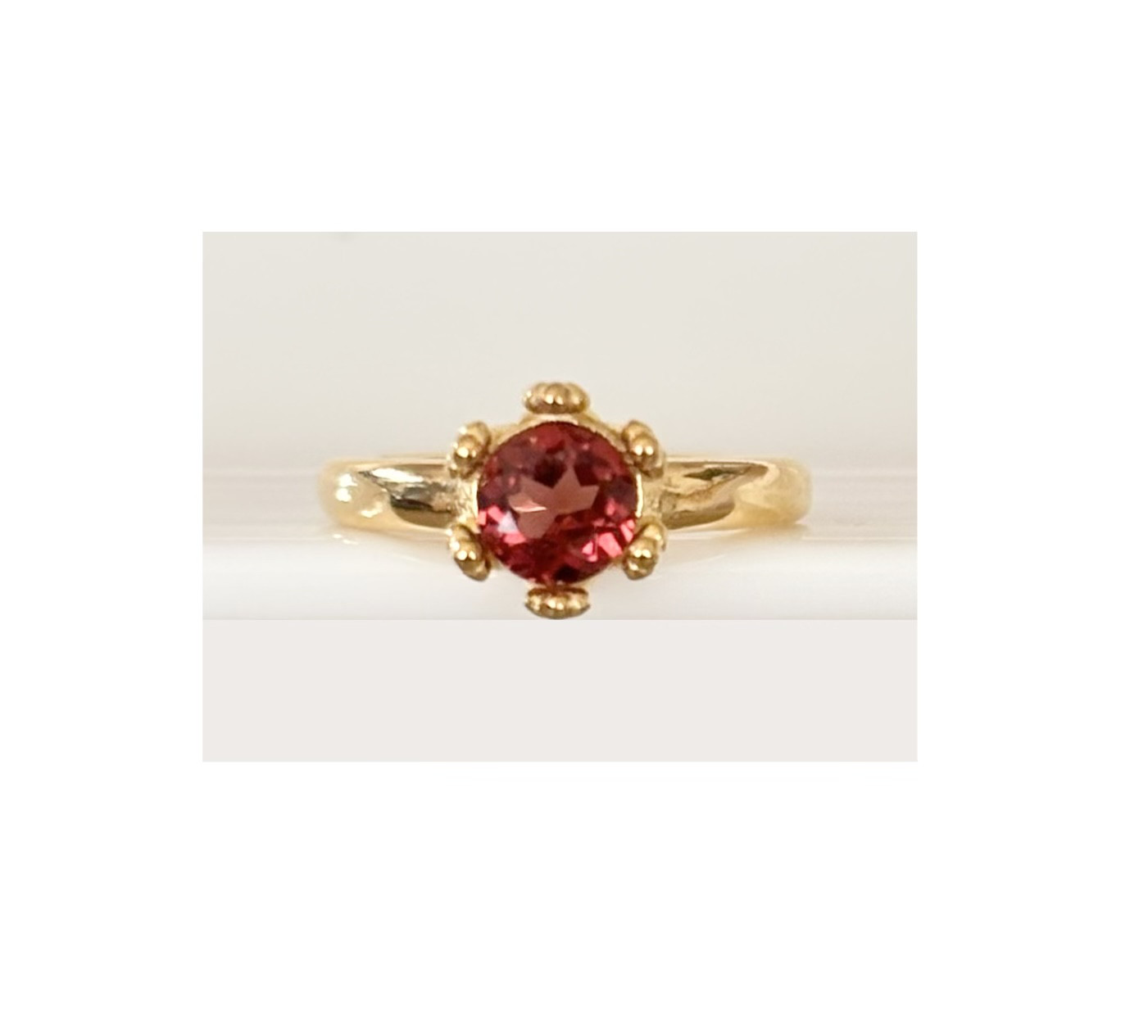 〈送料無料〉1月誕生石ガーネット▪︎4mm天然石silver925▪︎18KGP▪︎ベビーリングネックレス