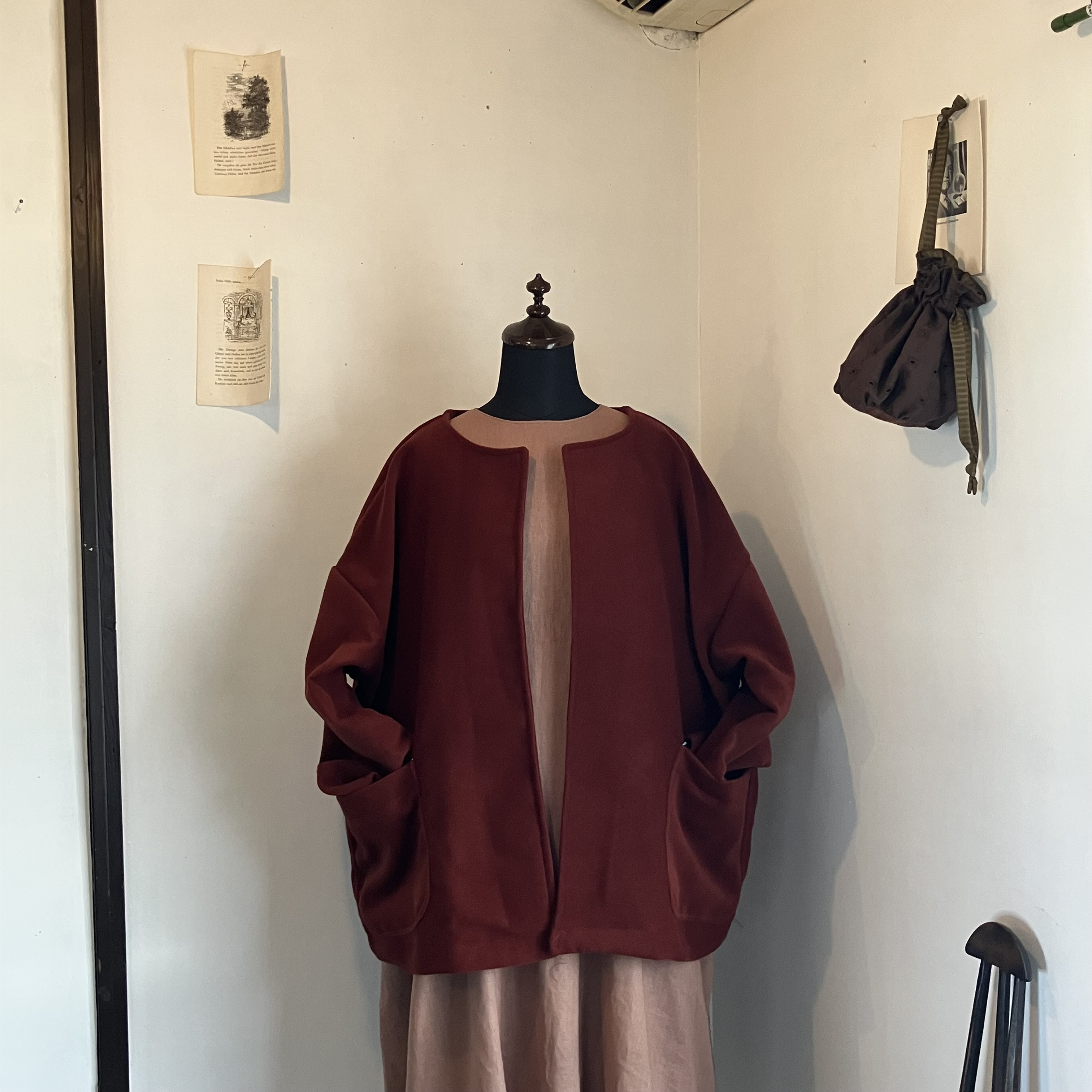 ウールのショート丈コート（o-coat-001）