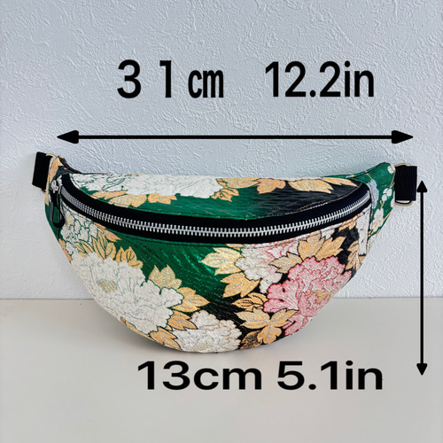 世界に一つだけの 和柄 帯リメイク スリングバッグ｜花柄 ボディバッグ