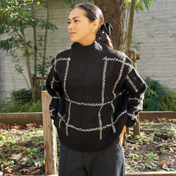 ☆SALE【即納可】ローゲージウール・ハイネックケーブル編みベスト（NP