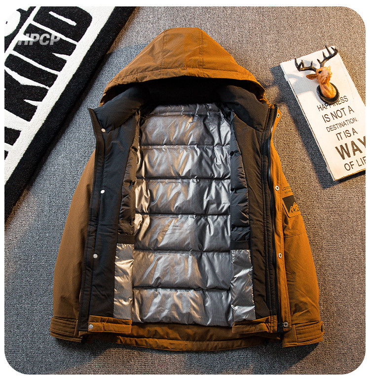 厚手のHPCP厚手の風防トップコート男性の秋冬のブランド暖かいアヒルの羽毛のダウンジャケット男性冬です以上翻译结果来自有