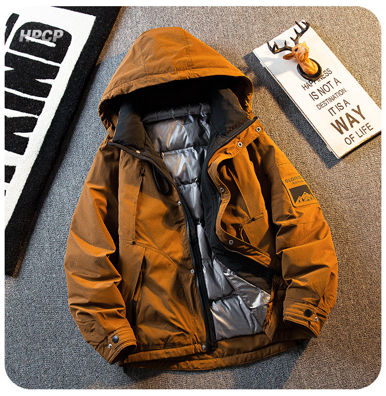 厚手のHPCP厚手の風防トップコート男性の秋冬のブランド暖かいアヒルの羽毛のダウンジャケット男性冬です以上翻译结果来自有