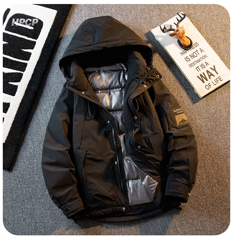 厚手のHPCP厚手の風防トップコート男性の秋冬のブランド暖かいアヒルの羽毛のダウンジャケット男性冬です以上翻译结果来自有