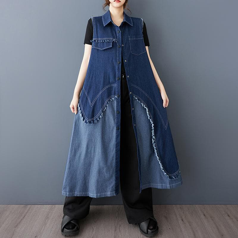 大きいサイズ デニム　ワンピース　ノースリーブ　レディース 春夏　 新品