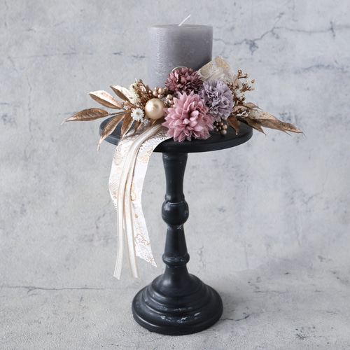 シックで愛らしい迎春の華〈ホワイトM〉 大人 シック ラタン お正月