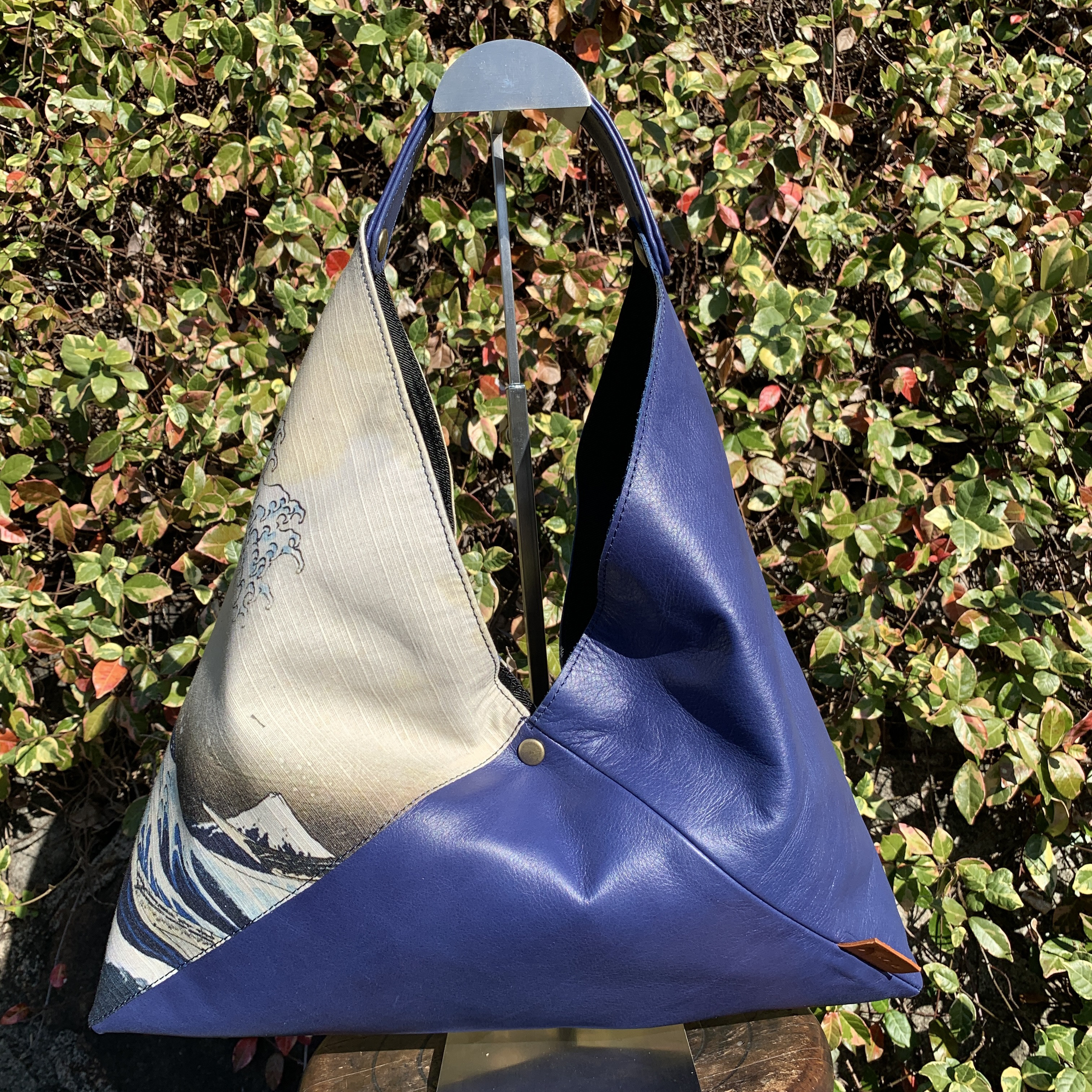 革/浮世絵 あずま袋バッグ 大 神奈川沖浪裏（葛飾北斎）