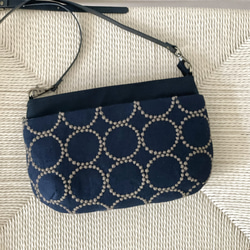 ミナペルホネン skip green どらぽけポシェット ショルダーバッグ