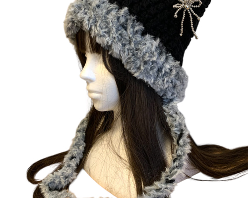 現品限り‼️】猫耳ニット帽 猫耳帽子 ニット帽 ボンネット y2k