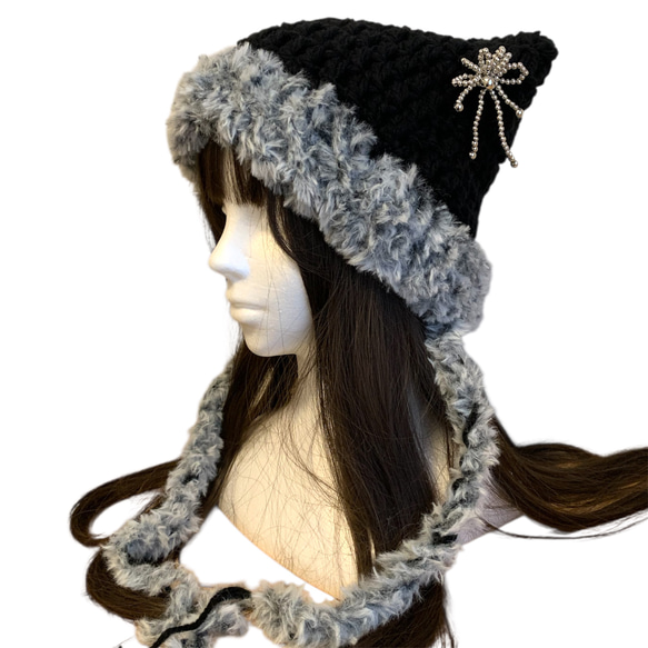 現品限り‼️】猫耳ニット帽 猫耳帽子 ニット帽 ボンネット y2k