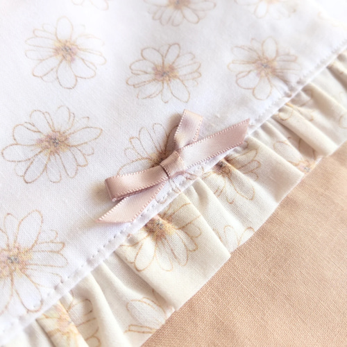 入園入学6点セット 花柄×ベージュ レッスンバッグ 上靴入れ お着替え袋