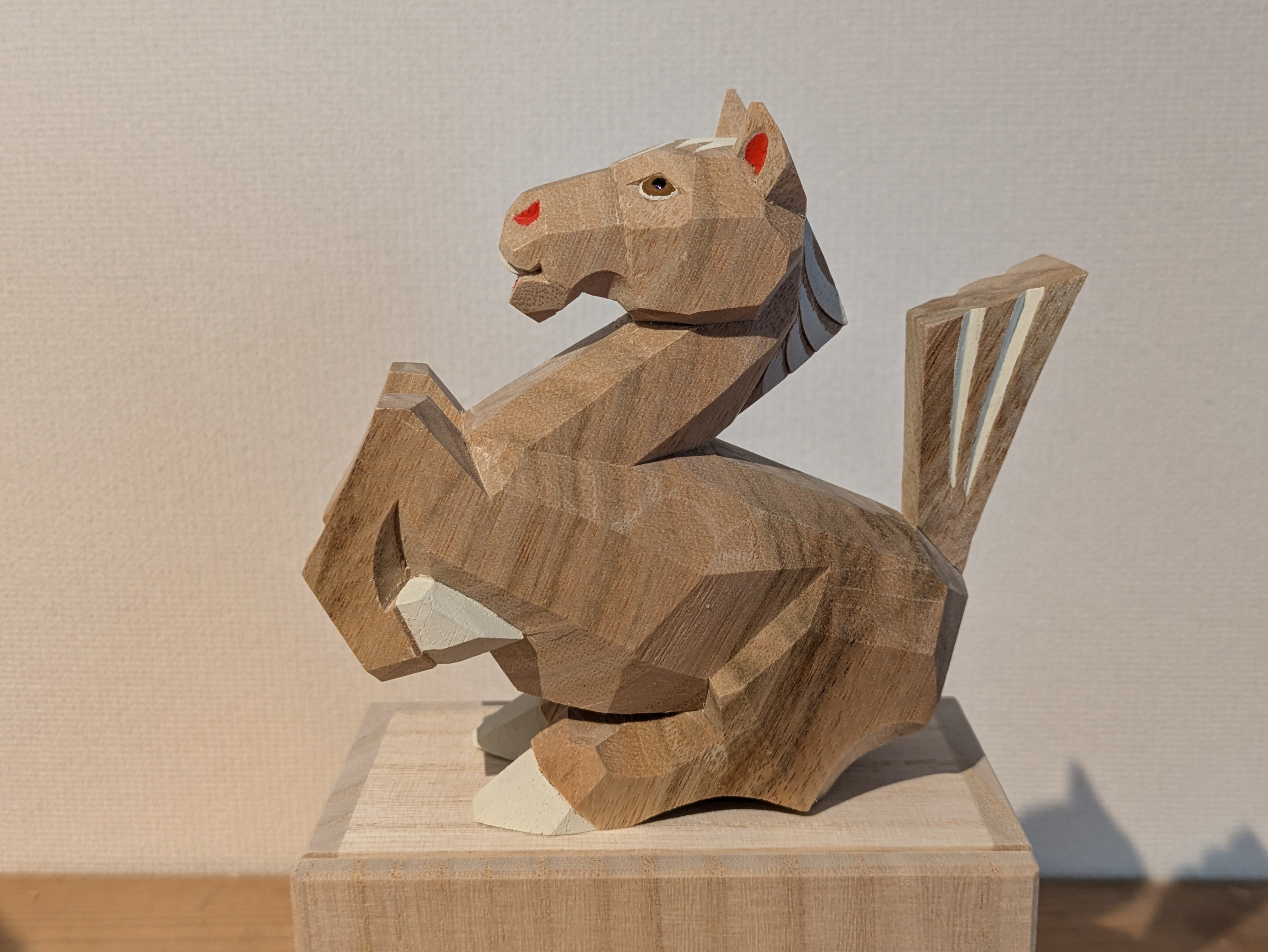 干支置物　午　彫刻