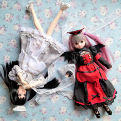 ドール服 リカちゃん 27cmドール クリスマス ハロウィン 薔薇のパニエ